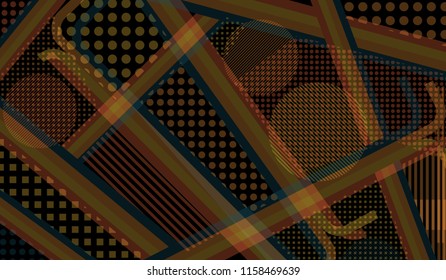 Disco style background. Memphis pattern.