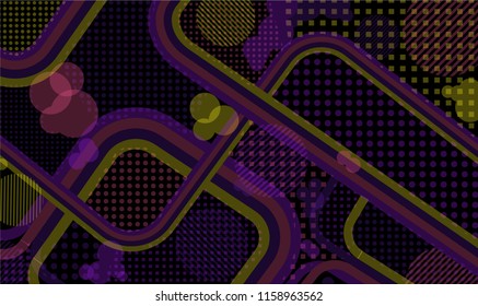 Disco style background. Memphis pattern.