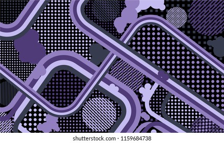 Disco style background. Memphis pattern.