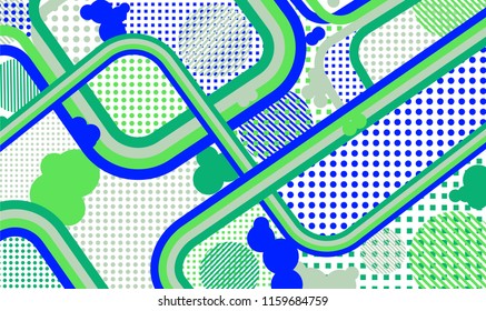 Disco style background. Memphis pattern.