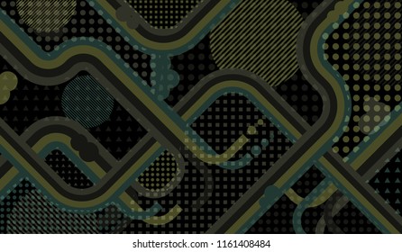 Disco style background. Memphis pattern.