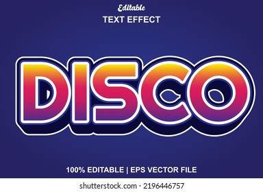 Disco Text Effect With 3d Style.