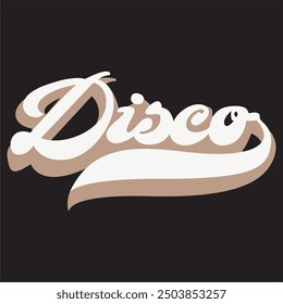 disco text on black background