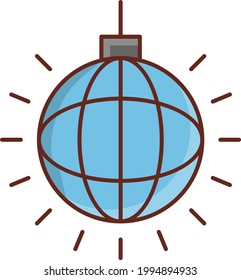 icono de color plano del vector de disco