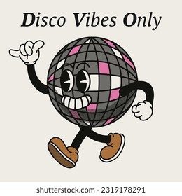 Disco Vibes Only With Disco Groovy Character Design