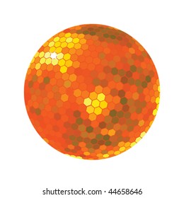 Discoball in orange tones
