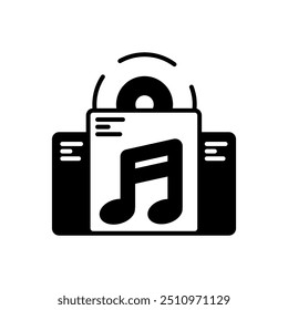 Discography Glyph Icon, Vector illustration