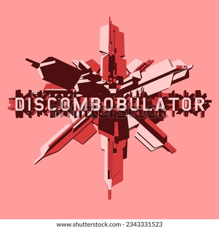 Discombobulator.
Abstract 3d rendering of metal structure. Futuristic background for banner design.
