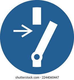 Disconnect before carrying out maintenance or repair. Mandatory sign.