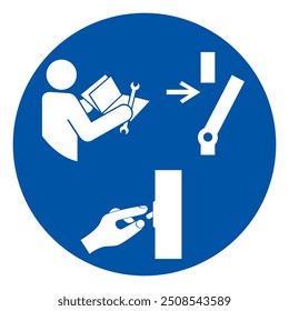 Disconnect Before Carrying Out Maintenance Or Repair Symbol Sign ,Vector Illustration, Isolate On White Background Label.EPS10 