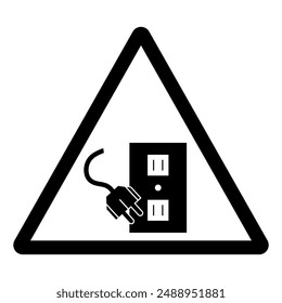 Disconnect Before Servicing Symbol Sign, Vector Illustration, Isolate On White Background Label .EPS10