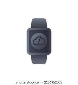 disconnect from a cloud or server icon with a smart watch