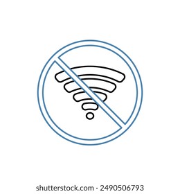 disconnect concept line icon. Simple element illustration.disconnect concept outline symbol design.