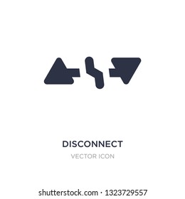 disconnect icon on white background. Simple element illustration from UI concept. disconnect sign icon symbol design.