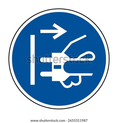 Disconnect Mains Plug from Electrical Outlet Symbol – Electrical Safety Instruction Icon for Equipment Shutdown Protocol – High Quality Vectorial Stock Image