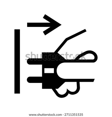 Disconnect Mains Plug Icon – Electrical Outlet Safety Symbol