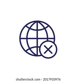 disconnect or offline line icon