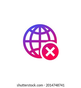 disconnect or offline, no internet access icon