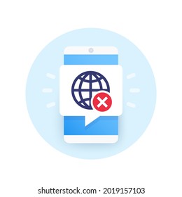 disconnect or offline, no internet access vector