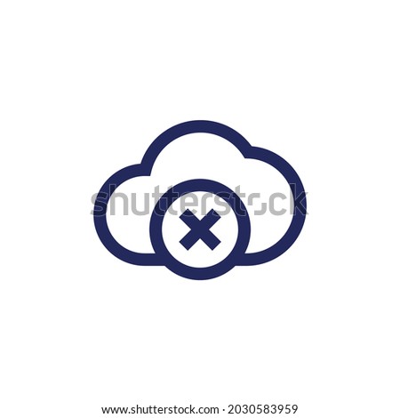 disconnect from server icon with a cloud, vector [[stock_photo]] © 