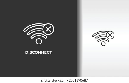 Ilustración De Símbolo Aislado De Vector, Icono O Logotipo De Desconexión