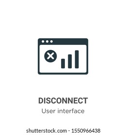 Disconnect vector icon on white background. Flat vector disconnect icon symbol sign from modern user interface collection for mobile concept and web apps design.