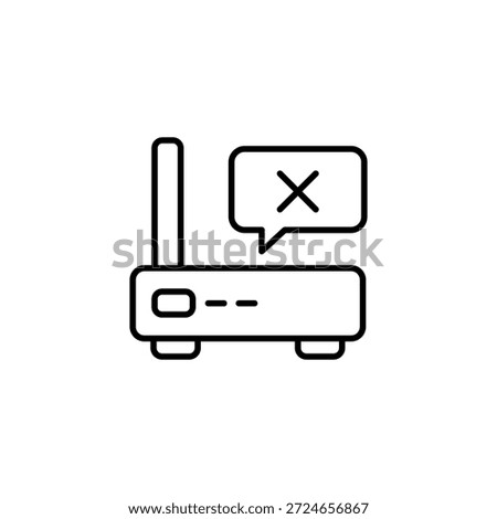 Disconnected Network Signal Lost Wireless Router Concept