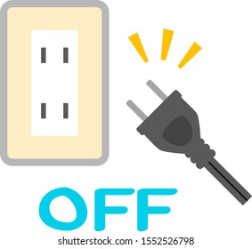Disconnected plug and a outlet