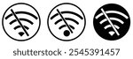 Disconnected wifi vector icon illustration on white background eps 10. no wifi sign vector icon eps 10.