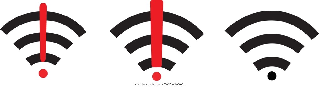Disconnected wifi vector icon illustration on white background eps 10,Simple vector icon. vector template illustration logo design.
