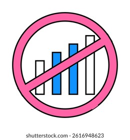 disconnection of mobile communication protest meeting line icon vector. disconnection of mobile communication protest meeting sign. isolated symbol illustration