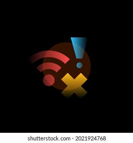 Disconnet. Vector icon in gradient style