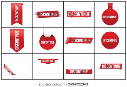 Discontinue banner design. Discontinue icon. Flat style vector illustration.