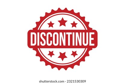 Discontinue rubber grunge stamp seal vector