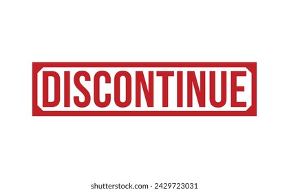 Discontinue stamp red rubber stamp on white background. Discontinue stamp sign. Discontinue stamp.