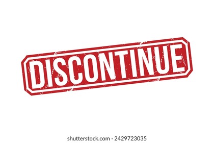 Discontinue stamp red rubber stamp on white background. Discontinue stamp sign. Discontinue stamp.