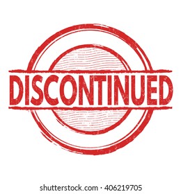 Discontinued grunge rubber stamp on white background, vector illustration