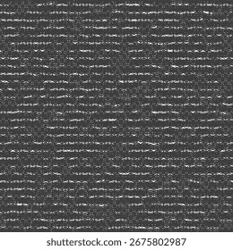 Listras brancas descontínuas ou quebradas em um plano de fundo preto. Quadro escuro com textura e efeitos lineares horizontais. Abstrato sem emenda. Arte vetorial.
