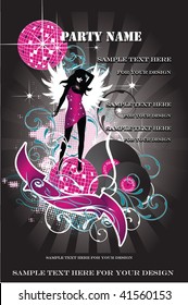 Disco-party flayer. Vector illustration