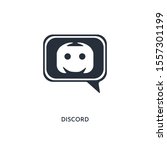 discord icon. simple element illustration. isolated trendy filled discord icon on white background. can be used for web, mobile, ui.