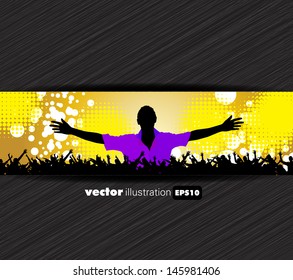 Discoteque music background. Vector