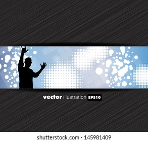 Discoteque music background. Vector