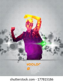 Discoteque poster. vector 