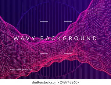 Discotheque Background. Psychedelic Beat Illustration. Trance Vector. Pink Techno Poster. Dj Magazine. Night Club Electro Template. Green Edm Event. Violet Discotheque Background