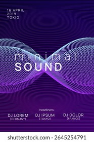 Banner Discoteca. Eletro-vetor. Fundo Violet Dj. Poster Edm Verde. Modelo de Festival de Música. Ilustração de Disco Eletrônico. Fest Event. Banner Discoteca Azul