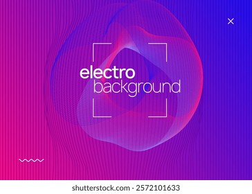 Discotheque Design. Pink Party Banner. Violet Fest Poster. Concert Invite. Electronic Beat Illustration. Music Event. Sound Trance Template. Blue Discotheque Design