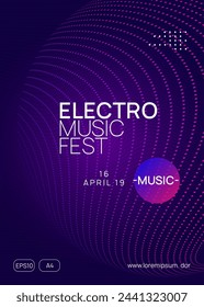 Discotheque Event. Fest Electro Graphic. Violet Party Magazine. Techno Background. Green Music Design. Trance Vector. Nightclub Radio Illustration. Pink Discotheque Event