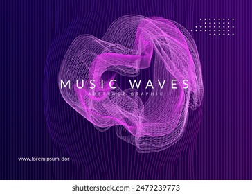 Discotheque Event. Green Dj Banner. Dance Design. Electronic Radio Invitation. Sound Festival Graphic. Blue Party Set. Trance Cover. Violet Discotheque Event