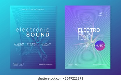 Discotheque Event. Nightclub Beat Invitation. Electro Invite. Night Club Festival Template. Edm Magazine. Violet Sound Banner. Green Party Background. Blue Discotheque Event