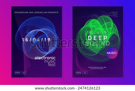 Discotheque Flyer. Trance Vector. Nightclub Radio Illustration. Green Night Club Set. Edm Background. Fest Concert Graphic. Violet Dj Event. Pink Discotheque Flyer